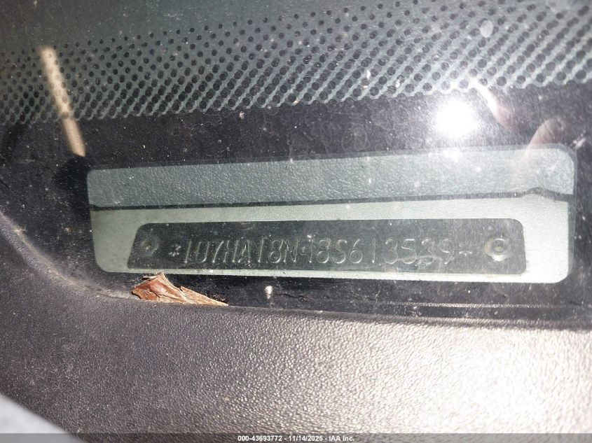 2008 Dodge Ram 1500 St/Sxt VIN: 1D7HA18N48S613539 Lot: 43693772