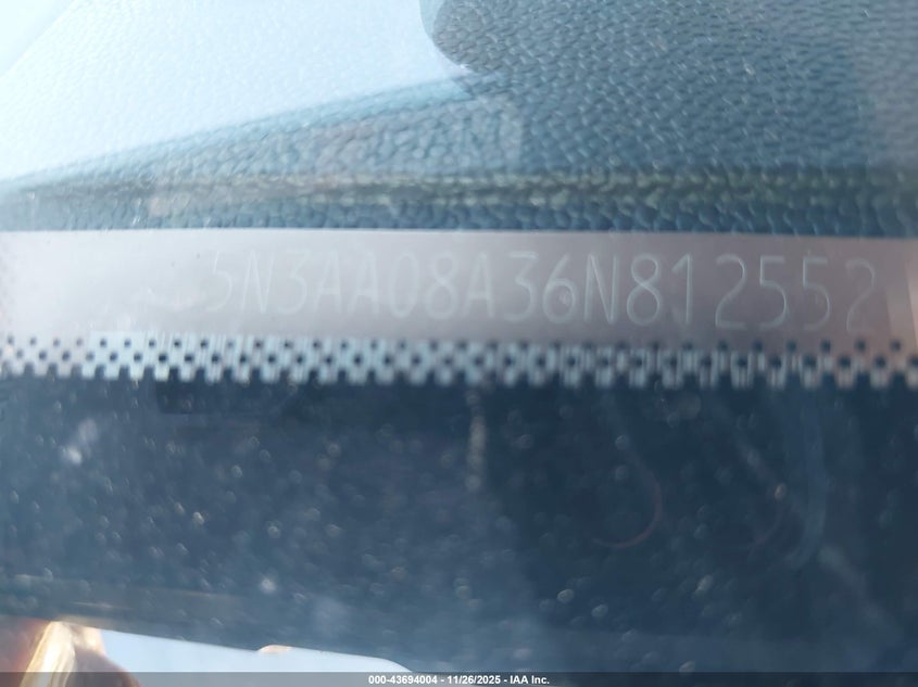 2006 Infiniti Qx56 VIN: 5N3AA08A36N812552 Lot: 43694004