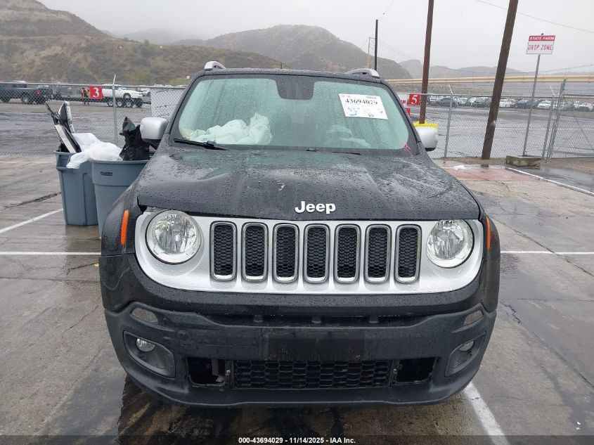 2016 Jeep Renegade Limited VIN: ZACCJADT3GPD12063 Lot: 43694029
