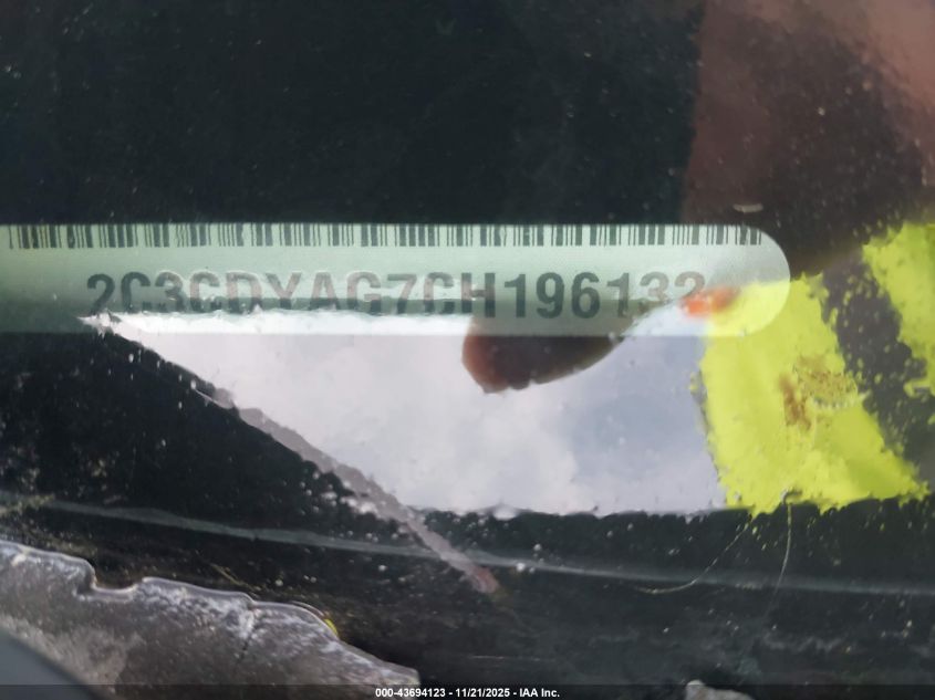 2012 Dodge Challenger Sxt VIN: 2C3CDYAG7CH196132 Lot: 43694123