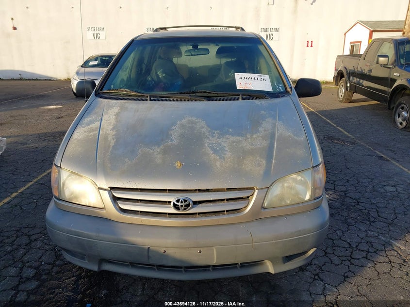 2001 Toyota Sienna Le VIN: 4T3ZF13C61U381836 Lot: 43694126