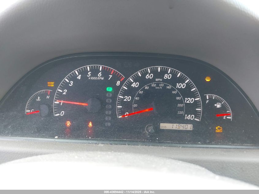 2005 Toyota Camry Xle V6 VIN: 4T1BF32K25U617564 Lot: 43694442