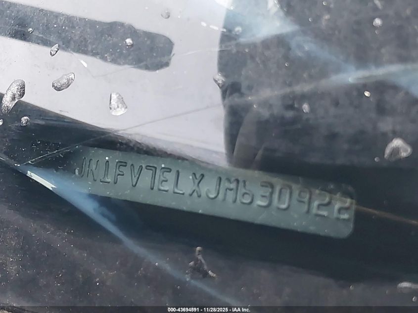 2018 Infiniti Q60 3.0T Red Sport 400 VIN: JN1FV7ELXJM630922 Lot: 43694591