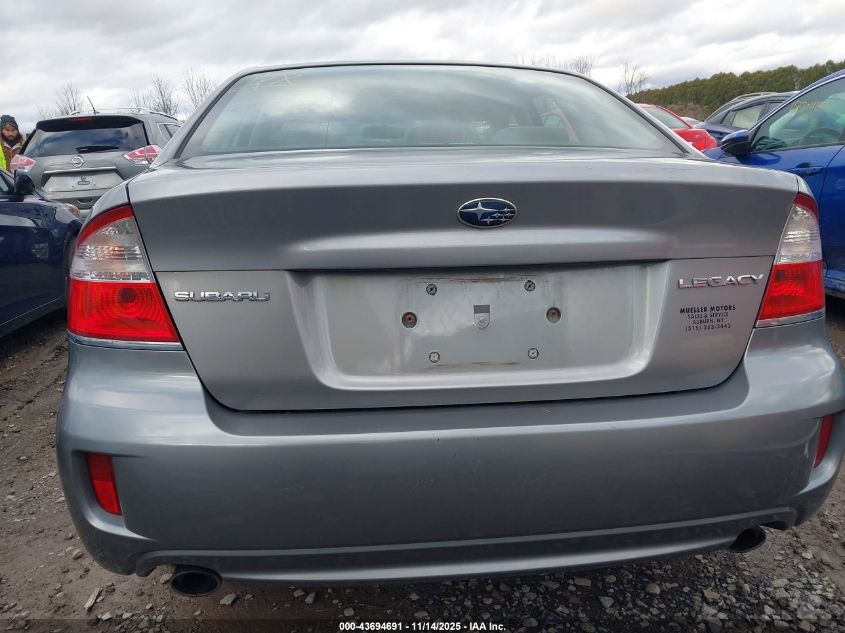 2009 Subaru Legacy 2.5I VIN: 4S3BL616097236738 Lot: 43694691