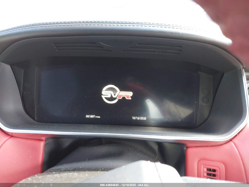 2020 Land Rover Range Rover Sport Svr VIN: SALWZ2RE3LA725626 Lot: 43694840