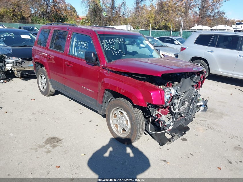 2017 JEEP PATRIOT SPORT 4X4 - 1C4NJRBB7HD179275