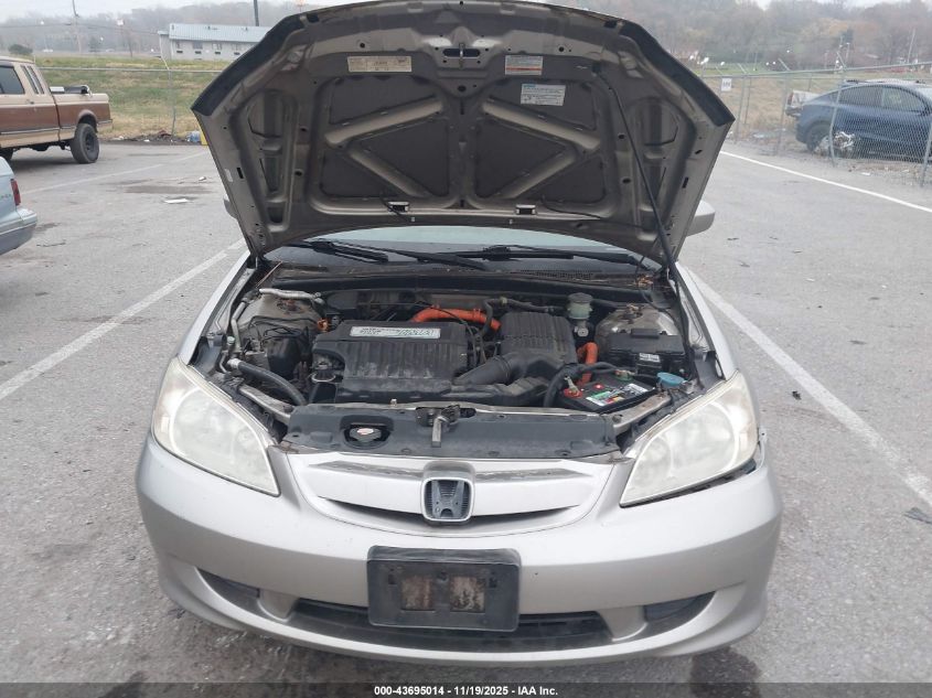 2005 Honda Civic Hybrid VIN: JHMES96665S010591 Lot: 43695014