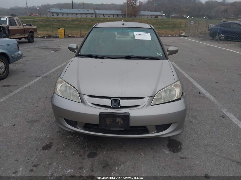 2005 Honda Civic Hybrid VIN: JHMES96665S010591 Lot: 43695014