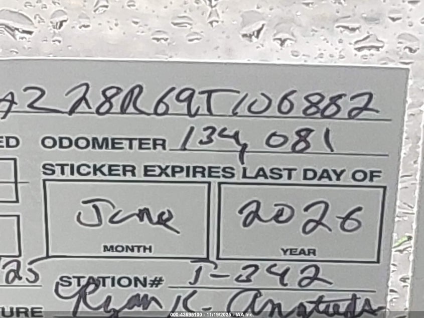 2009 Nissan Cube 1.8Sl VIN: JN8AZ28R69T106882 Lot: 43695100