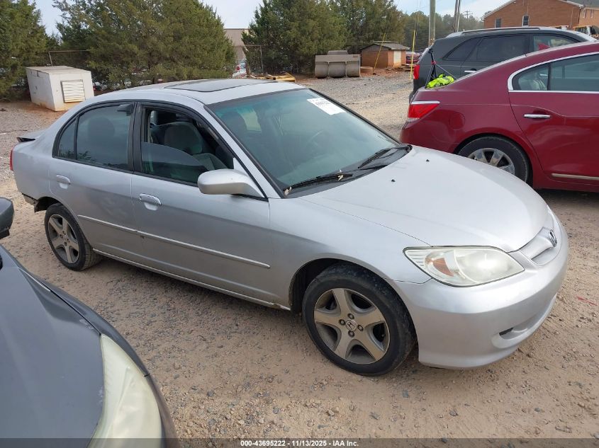 2005 Honda Civic Ex VIN: 2HGES26825H519046 Lot: 43695222