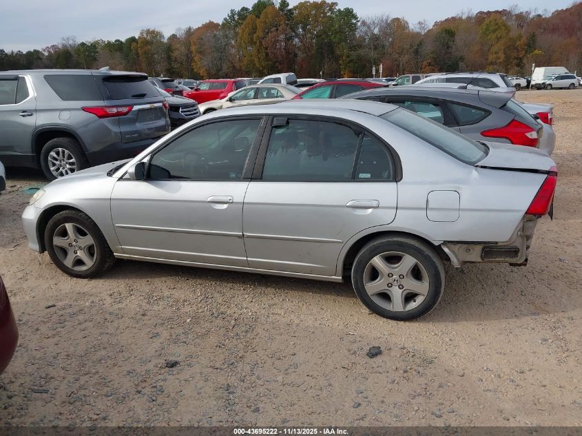 2005 Honda Civic Ex VIN: 2HGES26825H519046 Lot: 43695222