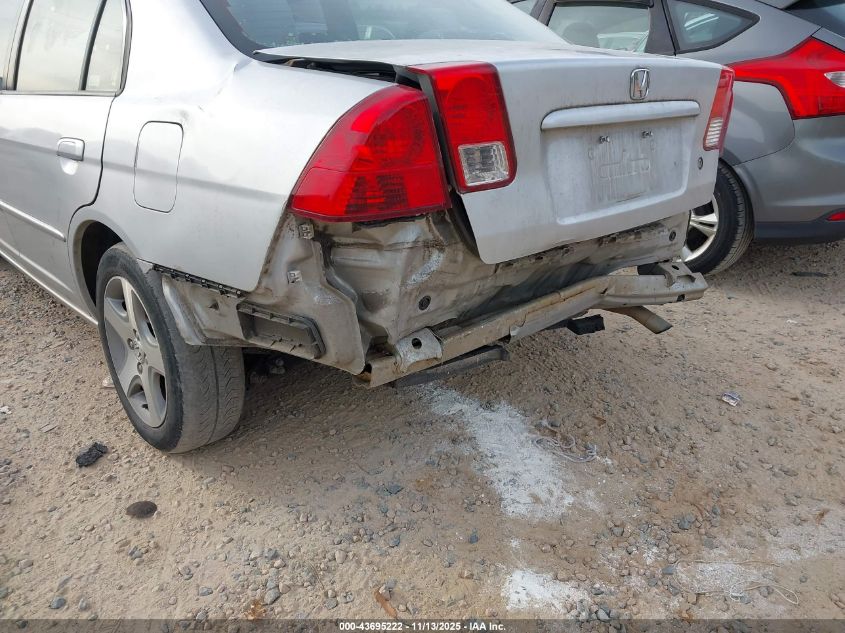 2005 Honda Civic Ex VIN: 2HGES26825H519046 Lot: 43695222