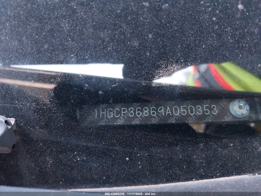 1HGCP36869A050353 2009 HONDA ACCORD photo no. 9