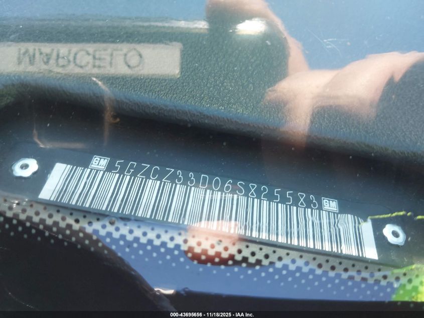 2006 Saturn Vue 4 Cyl VIN: 5GZCZ33D06S825583 Lot: 43695656