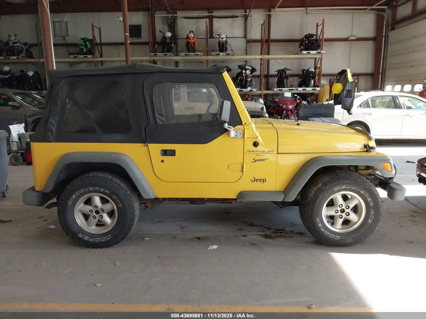 2000 Jeep Wrangler Sport VIN: 1J4FA49S5YP728459 Lot: 43695681