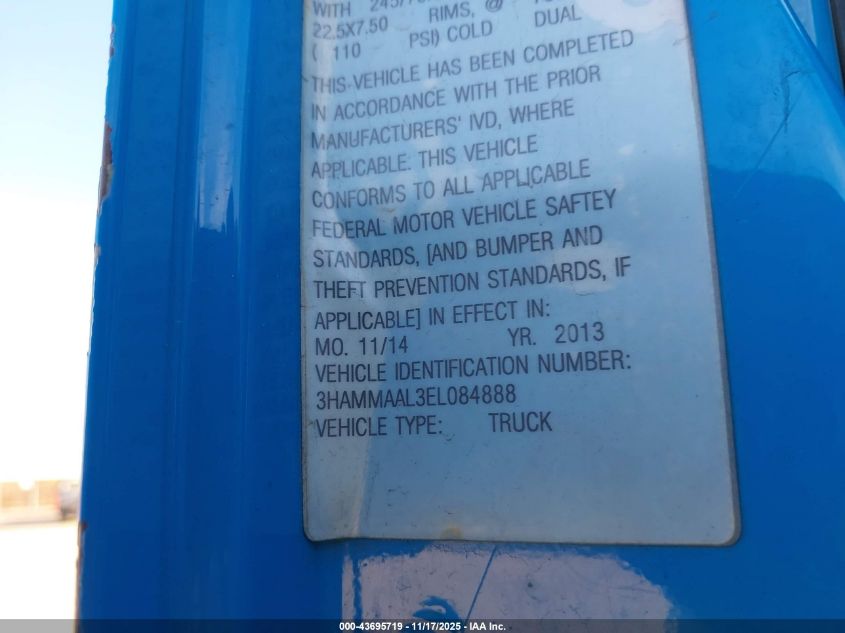 2014 International 4000 4300 VIN: 3HAMMAAL3EL084888 Lot: 43695719