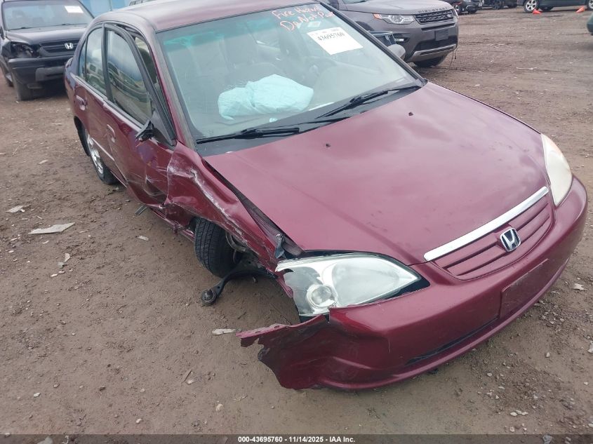 2002 Honda Civic Lx VIN: 2HGES16542H513938 Lot: 43695760