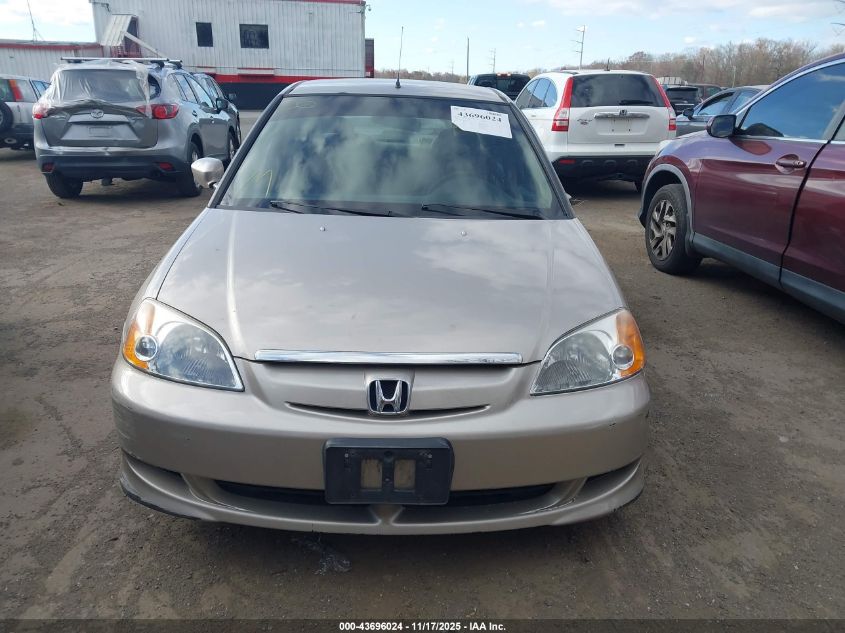 2003 Honda Civic Hybrid VIN: JHMES956X3S012956 Lot: 43696024