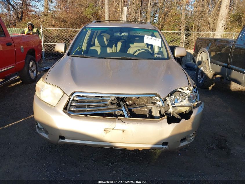 2008 Toyota Highlander Limited VIN: JTEES42A182093622 Lot: 43696057