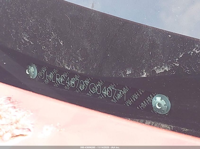 2007 Honda Cr-V Ex-L VIN: JHLRE48707C040771 Lot: 43696265