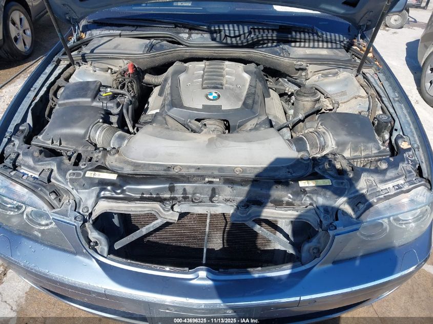 2006 BMW 750Li VIN: WBAHN83516DT37589 Lot: 43696325