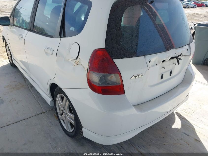 2007 Honda Fit Sport VIN: JHMGD38667S049679 Lot: 43696582