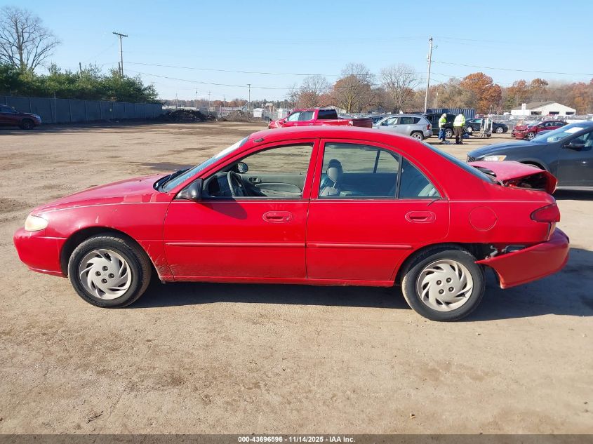 1998 Mercury Tracer Ls VIN: 1MEFM13P9WW615583 Lot: 43696596