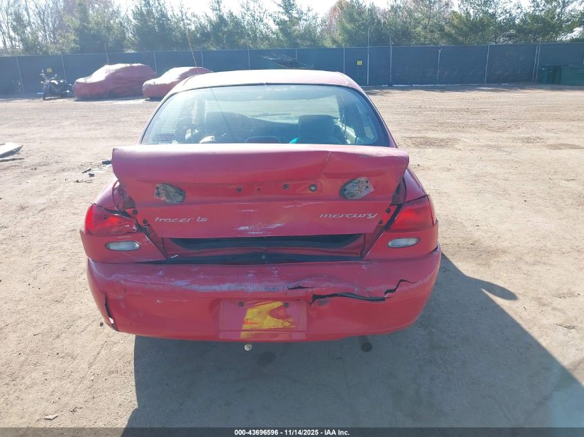 1998 Mercury Tracer Ls VIN: 1MEFM13P9WW615583 Lot: 43696596