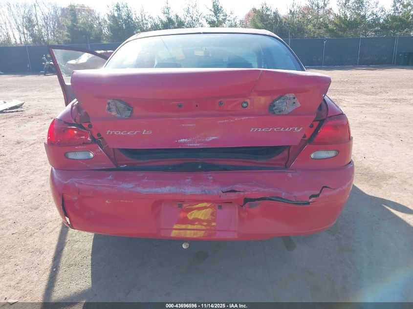 1998 Mercury Tracer Ls VIN: 1MEFM13P9WW615583 Lot: 43696596
