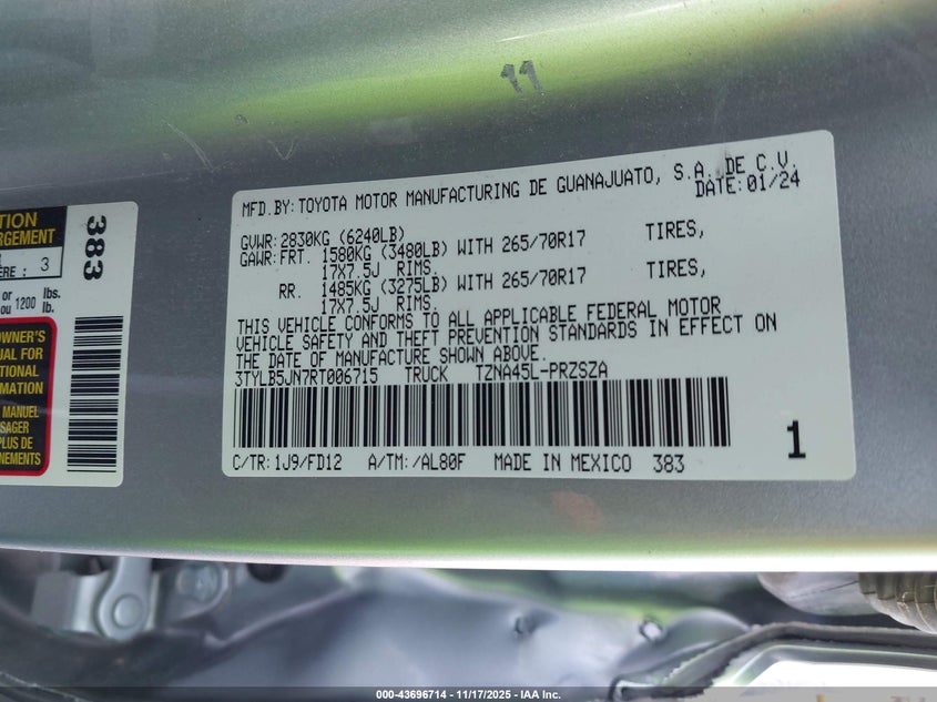 3TYLB5JN7RT006715 2024 TOYOTA TACOMA photo no. 9