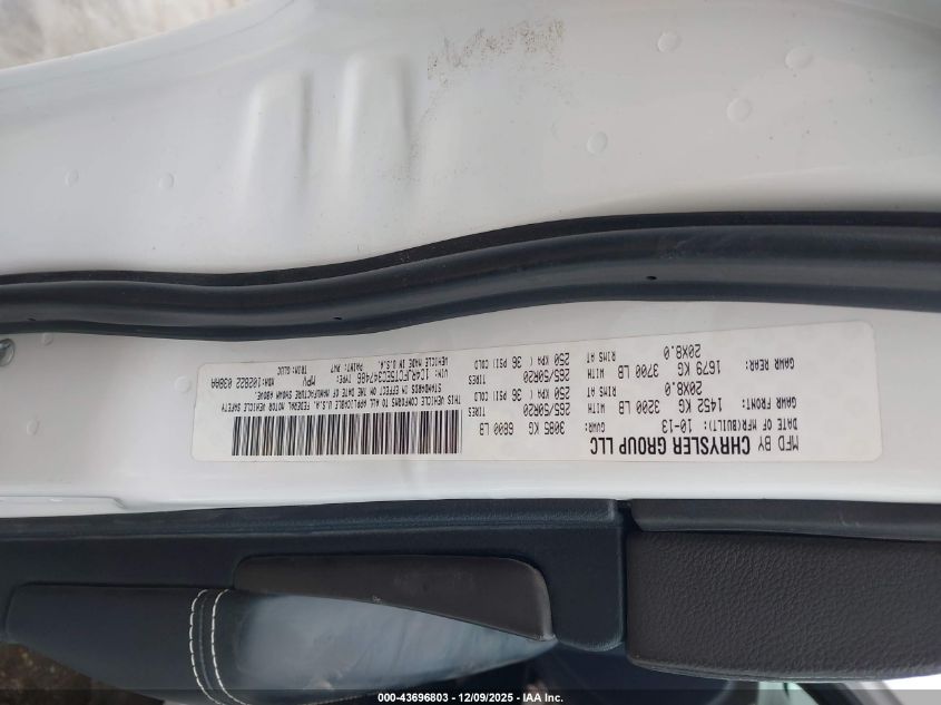 2014 Jeep Grand Cherokee Overland VIN: 1C4RJFCT5EC347486 Lot: 43696803