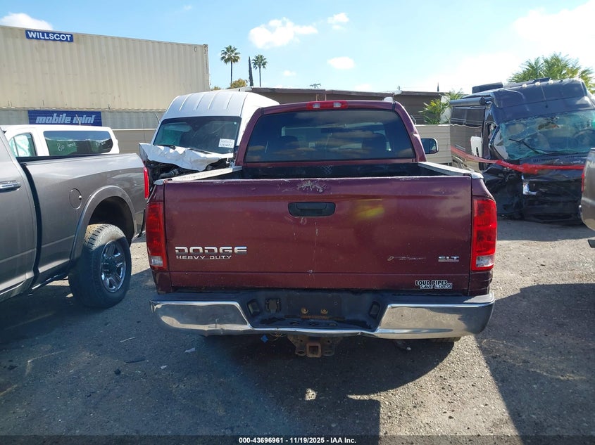 2003 Dodge Ram 2500 Slt/Laramie/St VIN: 3D7KA28693G762968 Lot: 43696961