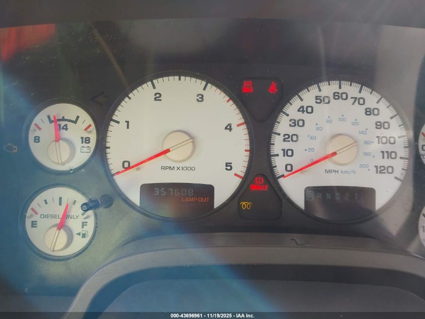 2003 Dodge Ram 2500 Slt/Laramie/St VIN: 3D7KA28693G762968 Lot: 43696961