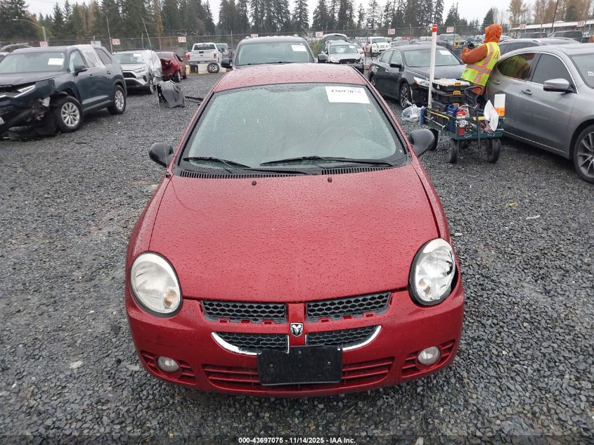2004 Dodge Neon Sxt VIN: 1B3ES56C34D569018 Lot: 43697075