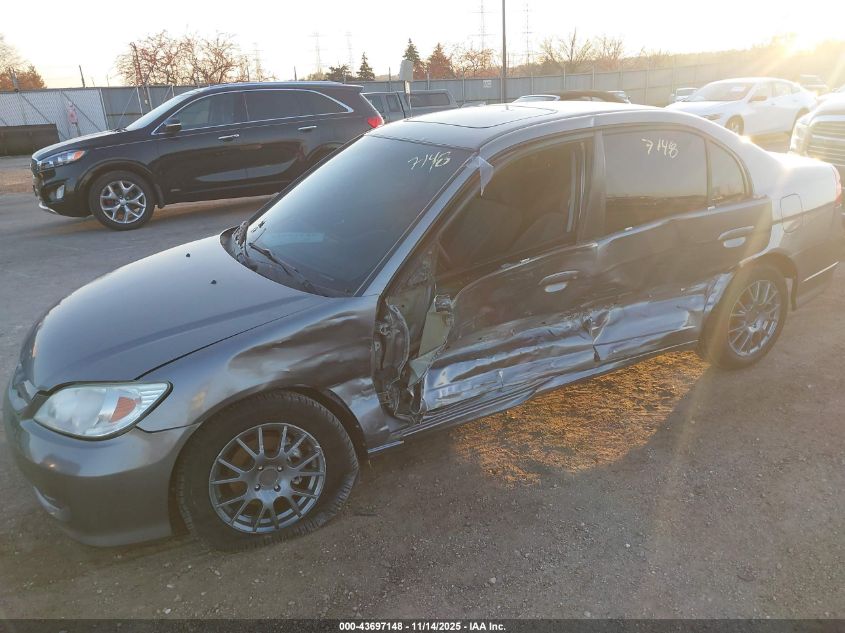 2005 Honda Civic Ex VIN: 2HGES267X5H574271 Lot: 43697148