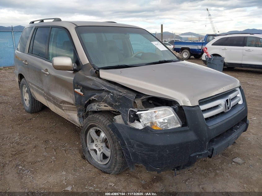 2006 Honda Pilot Ex VIN: 2HKYF18536H509714 Lot: 43697154