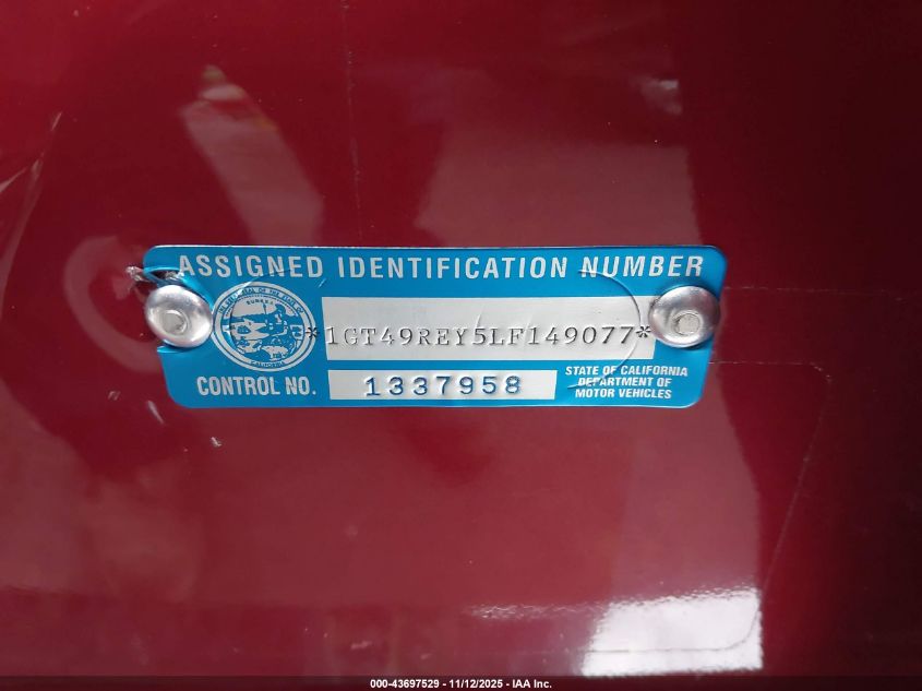 2020 GMC Sierra 2500Hd 4Wd Standard Bed Denali VIN: 1GT49REY5LF149077 Lot: 43697529