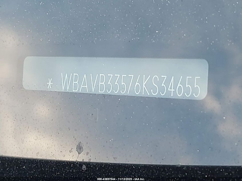 2006 BMW 330I VIN: WBAVB33576KS34655 Lot: 43697544