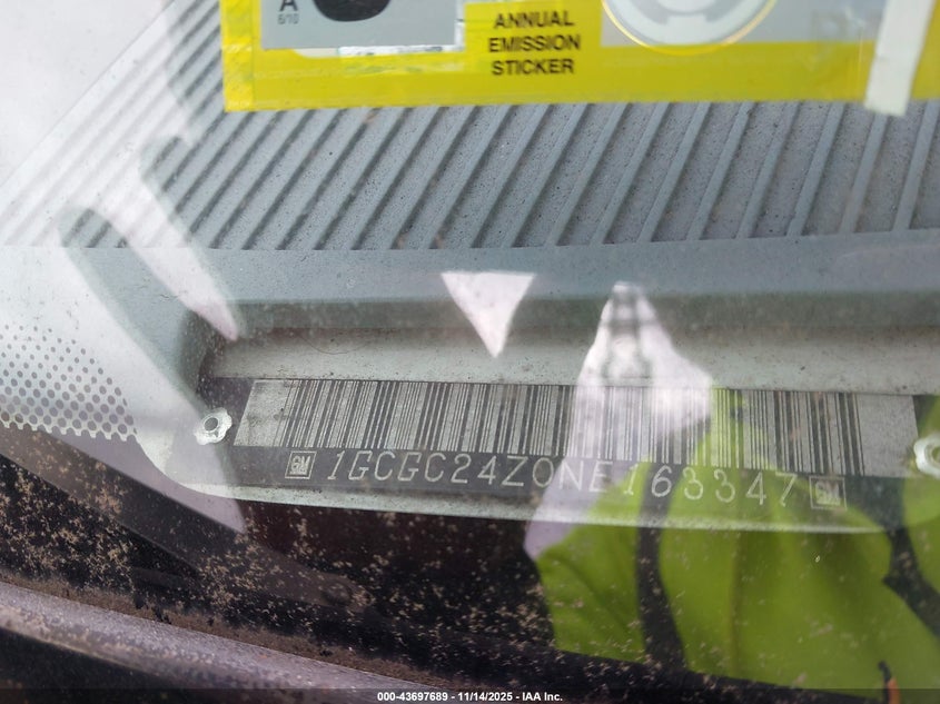 1992 Chevrolet Gmt-400 C2500 VIN: 1GCGC24Z0NE163347 Lot: 43697689