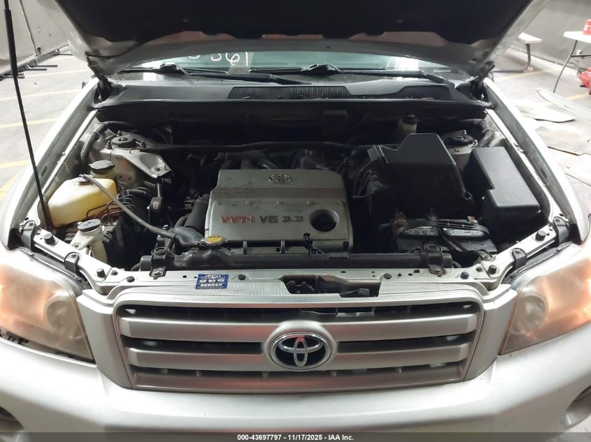 2005 Toyota Highlander V6 VIN: JTEDP21A850058361 Lot: 43697797