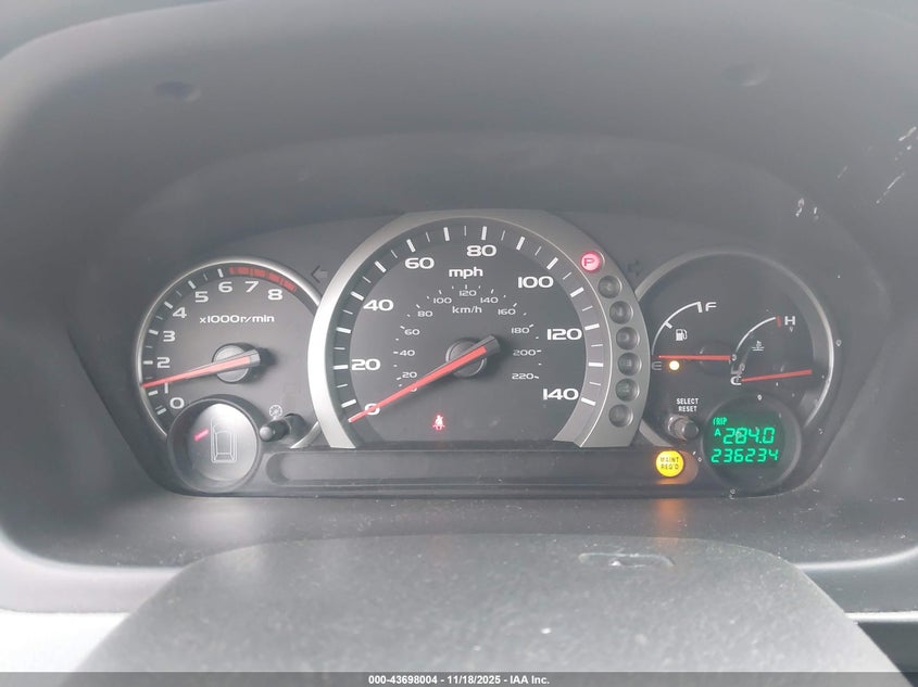 2005 Honda Pilot Ex VIN: 2HKYF18415H539803 Lot: 43698004