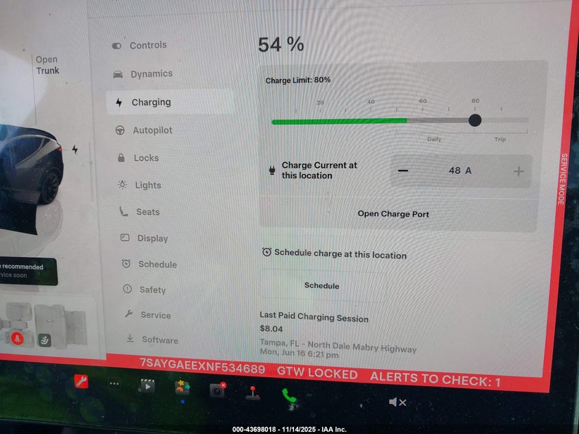 2022 Tesla Model Y Long Range Dual Motor All-Wheel Drive VIN: 7SAYGAEEXNF534689 Lot: 43698018