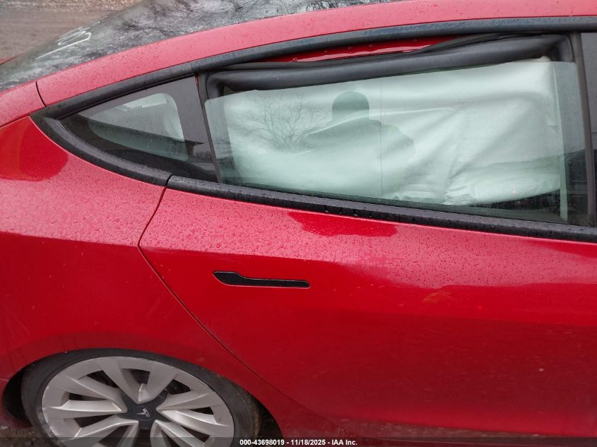 2022 Tesla Model 3 Long Range Dual Motor All-Wheel Drive VIN: 5YJ3E1EB4NF116907 Lot: 43698019