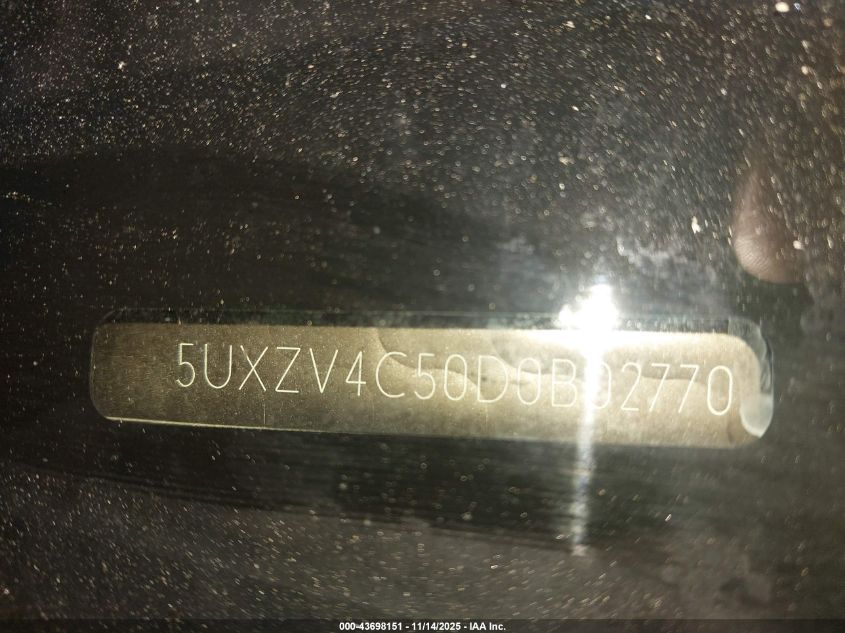 2013 BMW X5 xDrive35I/xDrive35I Premium/xDrive35I Sport Activity VIN: 5UXZV4C50D0B02770 Lot: 43698151