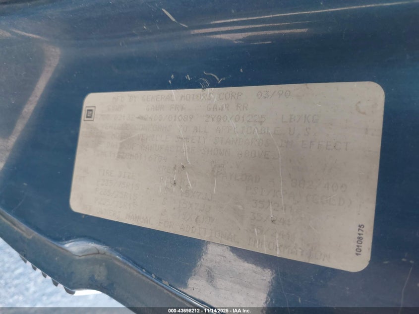 1991 Chevrolet Blazer S10 VIN: 1GNCT18Z0M0116704 Lot: 43698212