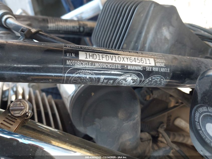 1999 Harley-Davidson Flhr VIN: 1HD1FDV10XY645611 Lot: 43698242