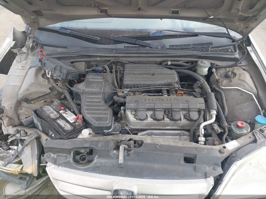 2003 Honda Civic Lx VIN: 2HGES16563H585516 Lot: 43698383