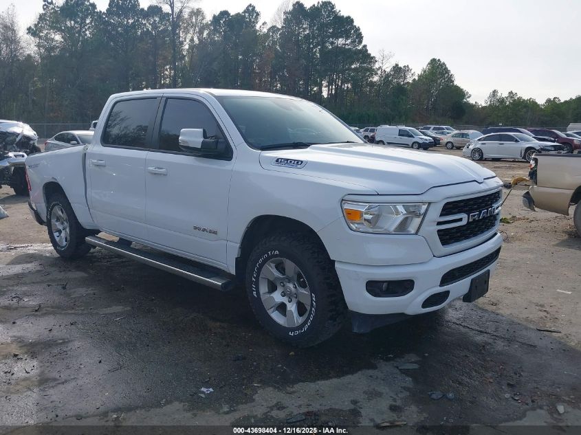 2022 Ram 1500 Big Horn 4X4 5'7 Box VIN: 1C6SRFFT1NN424145 Lot: 43698404