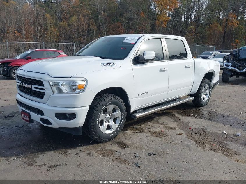 2022 Ram 1500 Big Horn 4X4 5'7 Box VIN: 1C6SRFFT1NN424145 Lot: 43698404