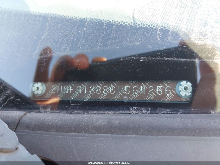 2006 Honda Civic Ex VIN: 2HGFG12886H564256 Lot: 43698541